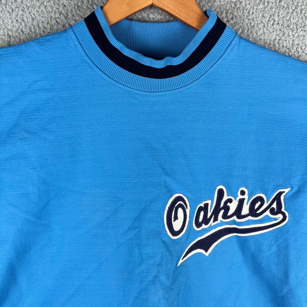 Vintage Southland Athletic Oakies Jersey Shirt Blue Tag Sz 42 Made in USA - Picture 2 of 13